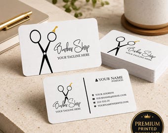 Barber Shop Business Card, Custom Hair Salon Appointment Card, Professional Saloon Marketing