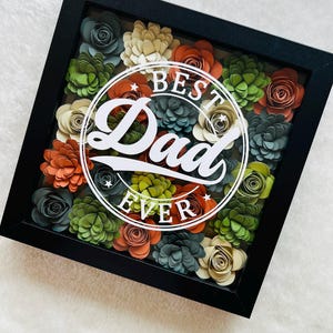 Scatola portaoggetti personalizzata con fiori per la festa del papà - Scatola portaoggetti con rose di carta fatte a mano