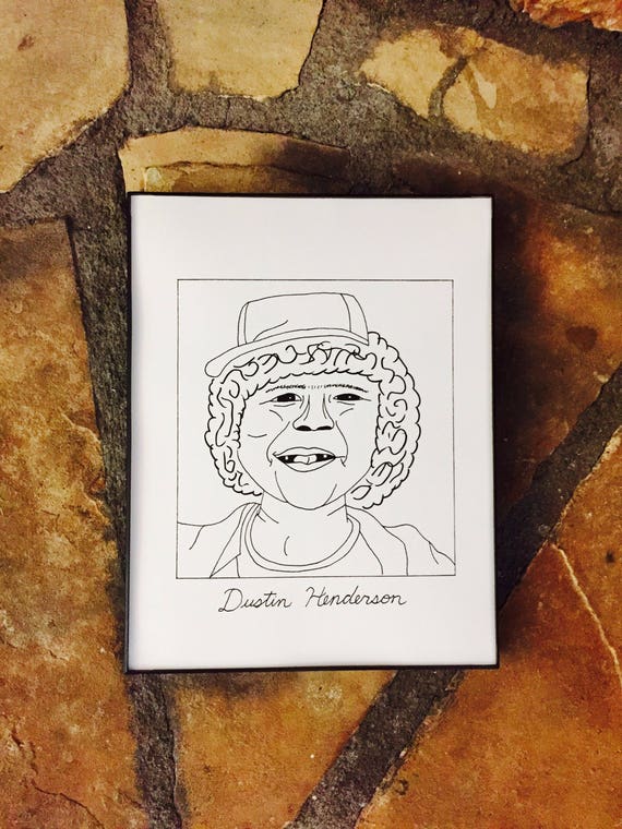 Subpar Dustin From Stranger Things Drawing Print Gaten Etsy