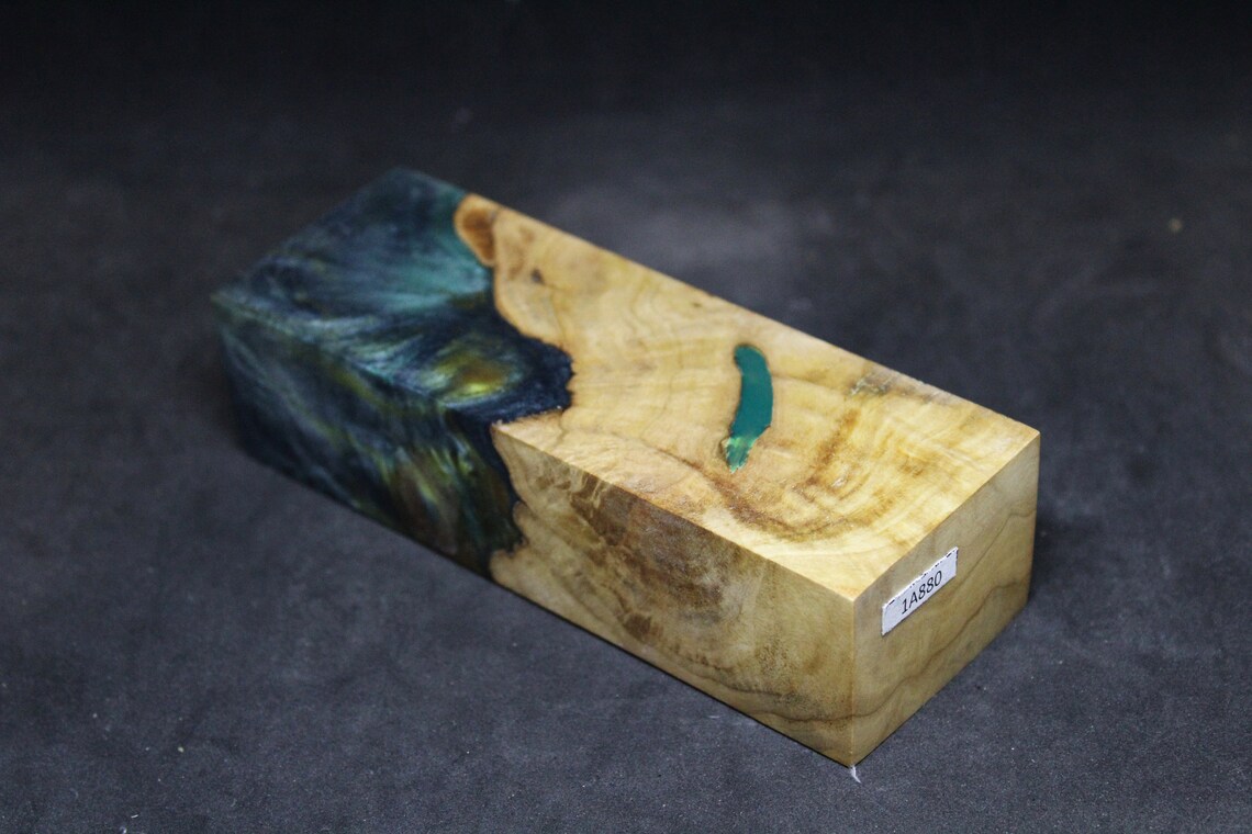 Stabilized wood / birch suvel acrylic / knifehandle / mod Etsy