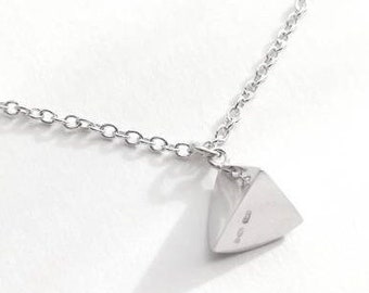 SILVER SPIKE Necklace- Handmade in Solid Silver with a High polish Mirror Finish. Free UK Delivery!