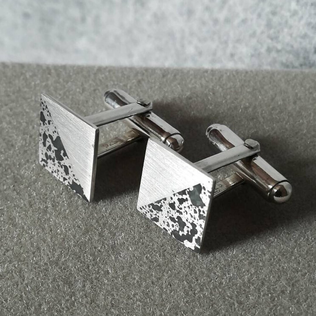 MENS SQUARE CUFFLINKS Geometric Design Fathers Day Gift - Etsy UK