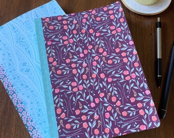 Watercolor Floral, A5 size journal, soft cover, notebook,