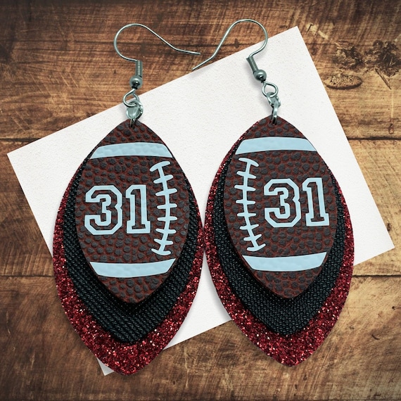 Football Earrings - Sports Earrings - High School Earrings - Football Mom