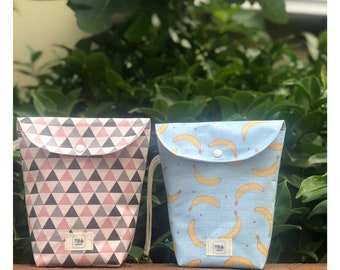 Baby gift Diaper and Wipe PouchClutch with a Strap