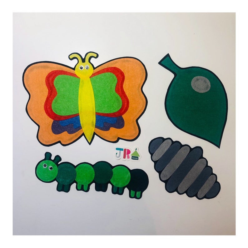 Butterfly Song/poem Flannel Felt Board Story Etsy Canada