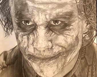 Joker Drawing Etsy