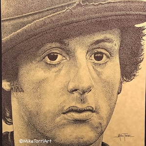 ROCKY BALBOA stipple portrait