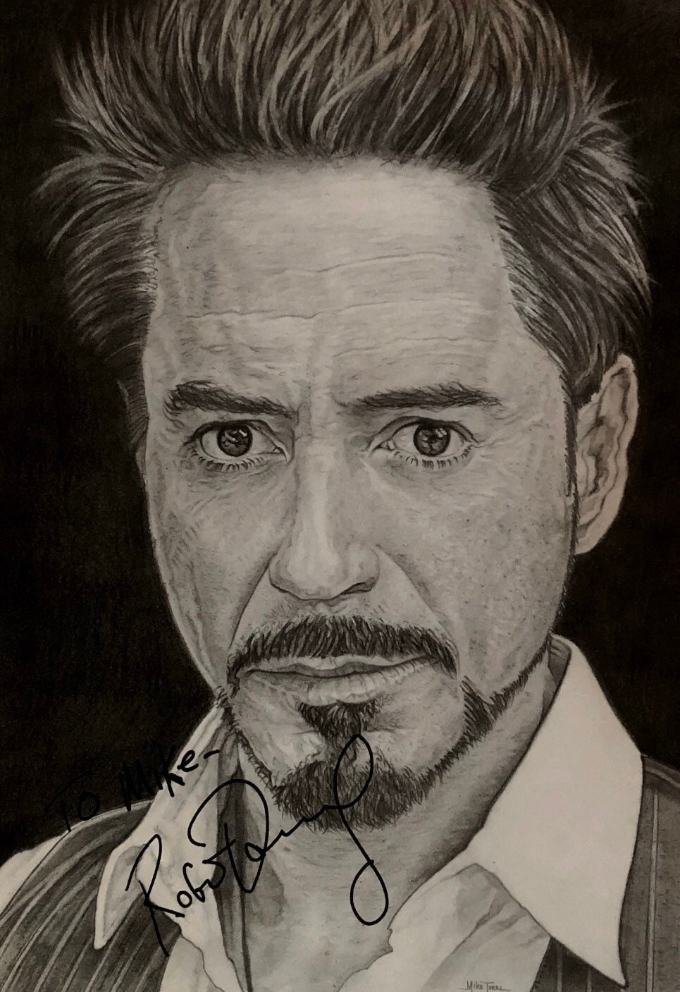 Tony Stark Robert Downey jr. dibujo a lápiz impresión - Etsy México
