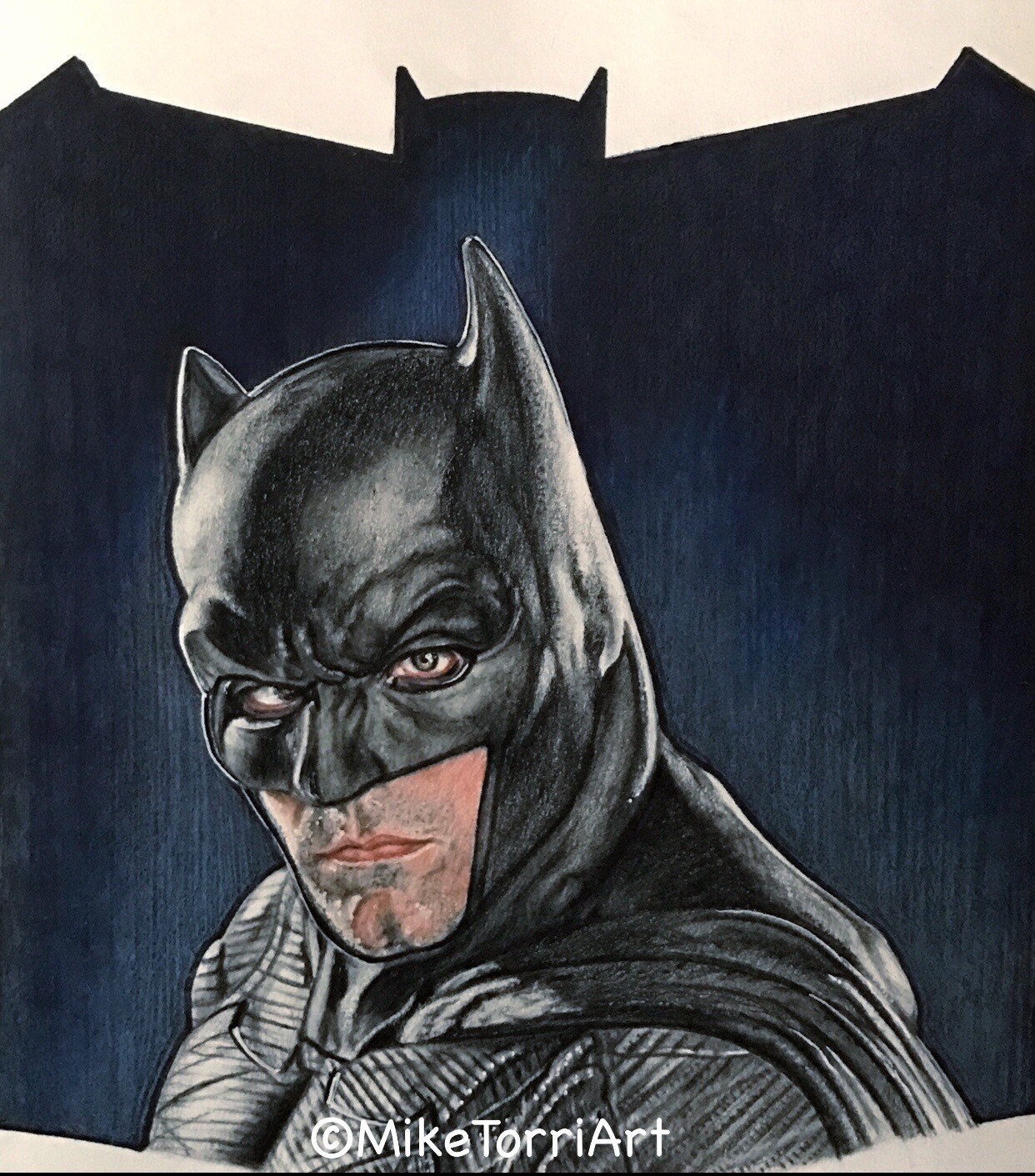 Batman Ben Affleck Color Pencil Drawing Print - Etsy Canada
