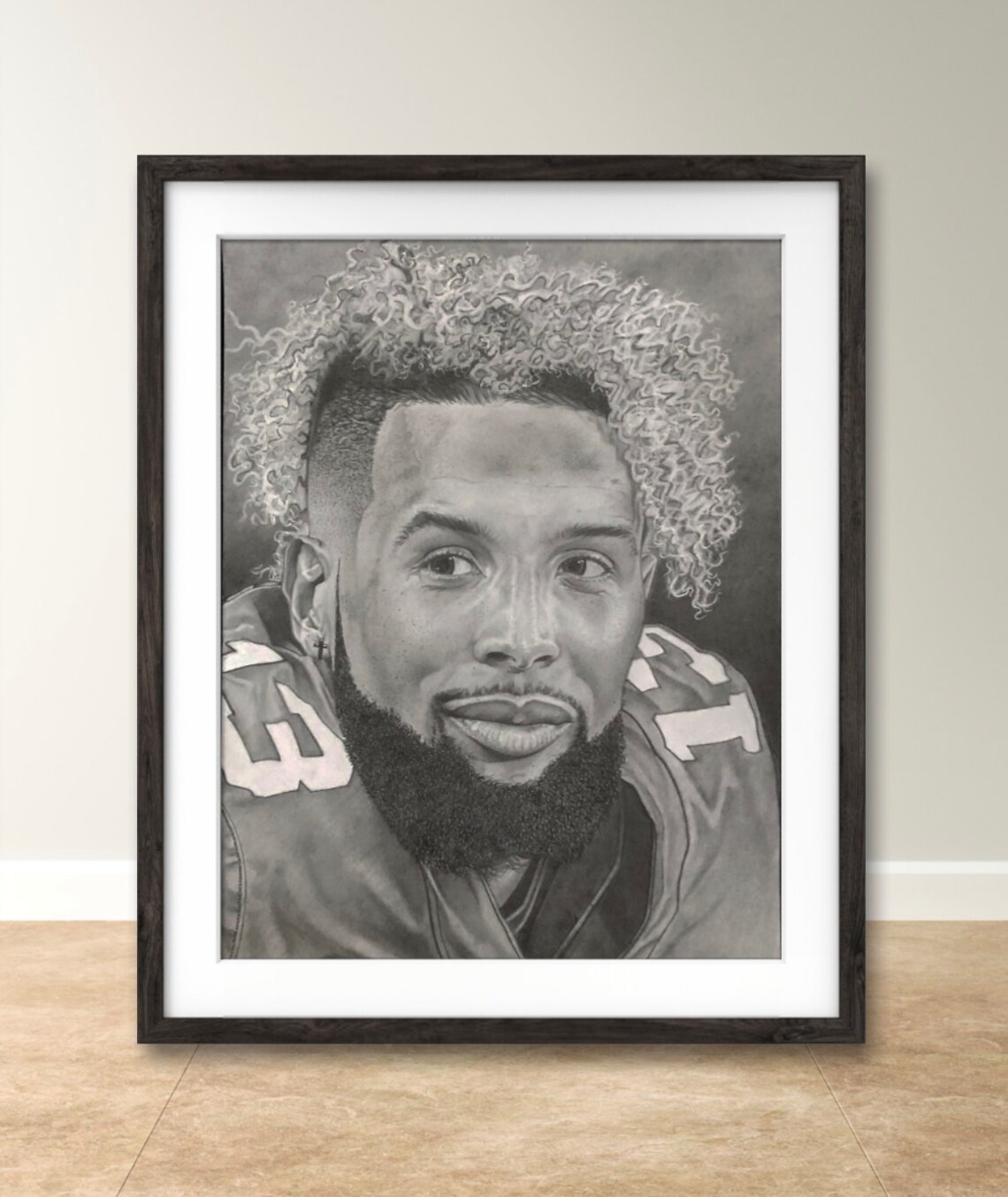 Odell Beckham Jr. Pencil Drawing Print - Etsy