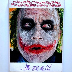 The JOKER - Heath ledger, color pencil drawing on basswood, original art piece.