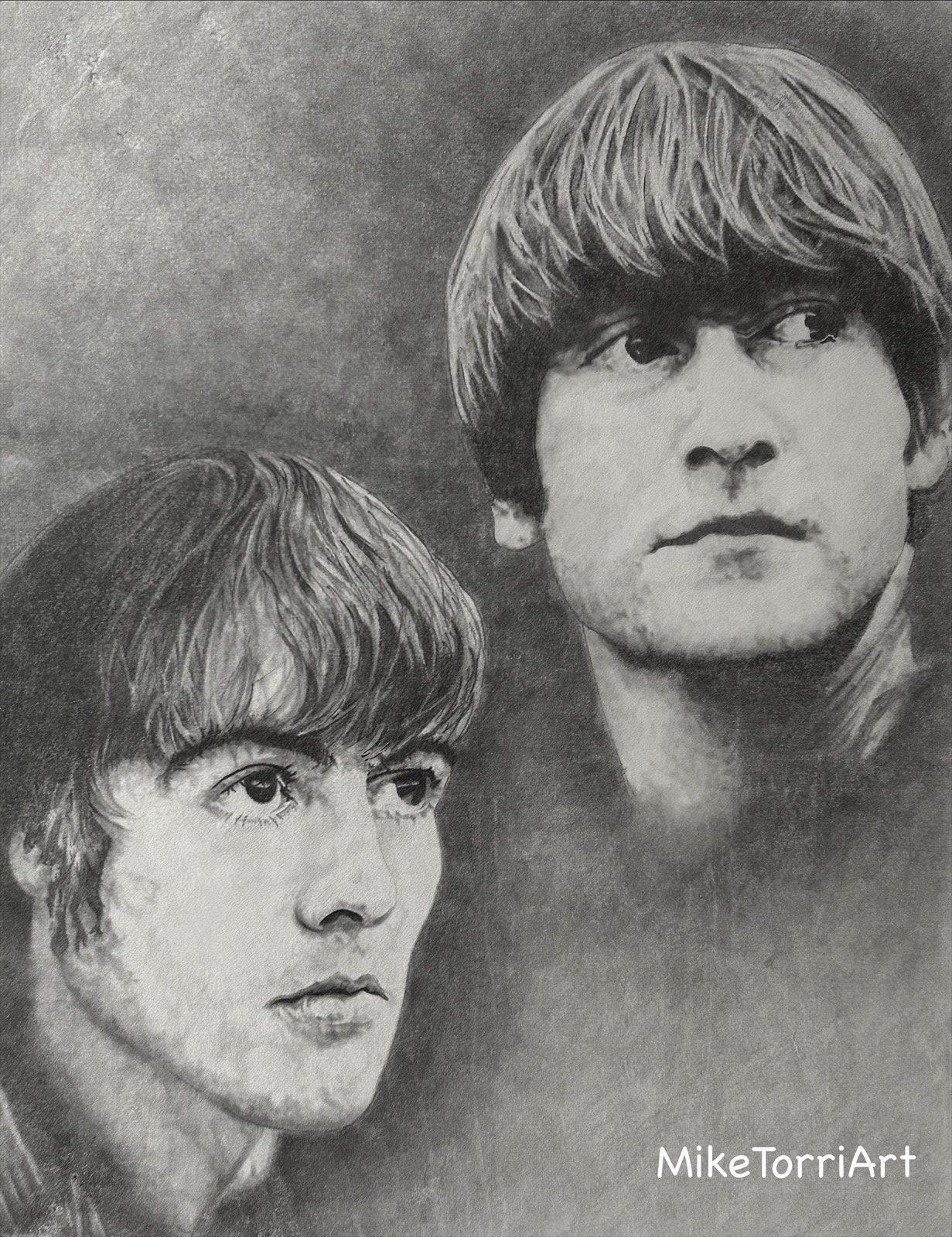 Beatles Pencil Drawing Print - Etsy