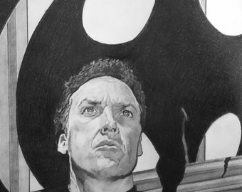 Bruce Wayne - Michael Keaton pencil drawing print