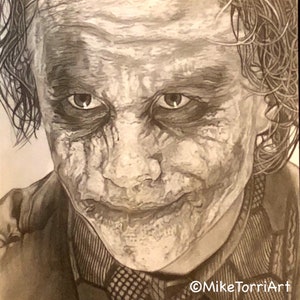 Ausverkauft Der Joker Heide Ledger Farbe Bleistift Etsy