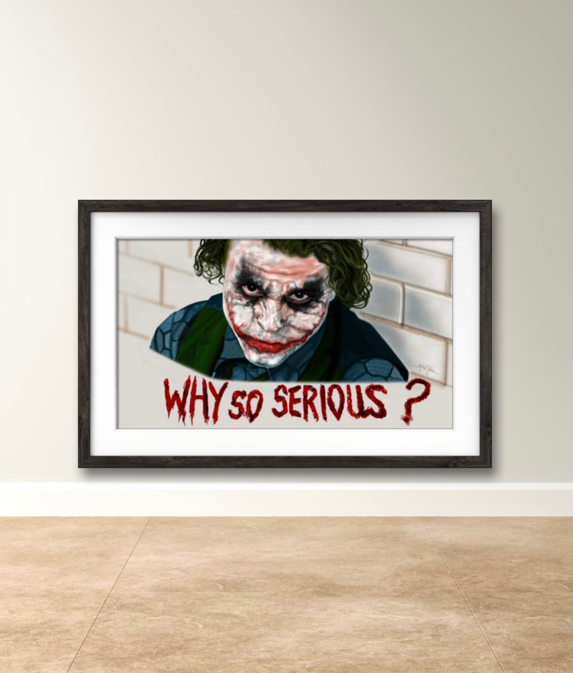The Joker- Heath Ledger “why so Serious” Digital Drawing Print - Etsy