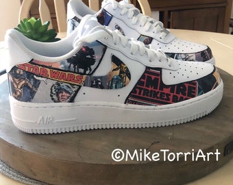 SOLD- Custom StarWars: The Empire Strikes Back Nike Air Force 1”s