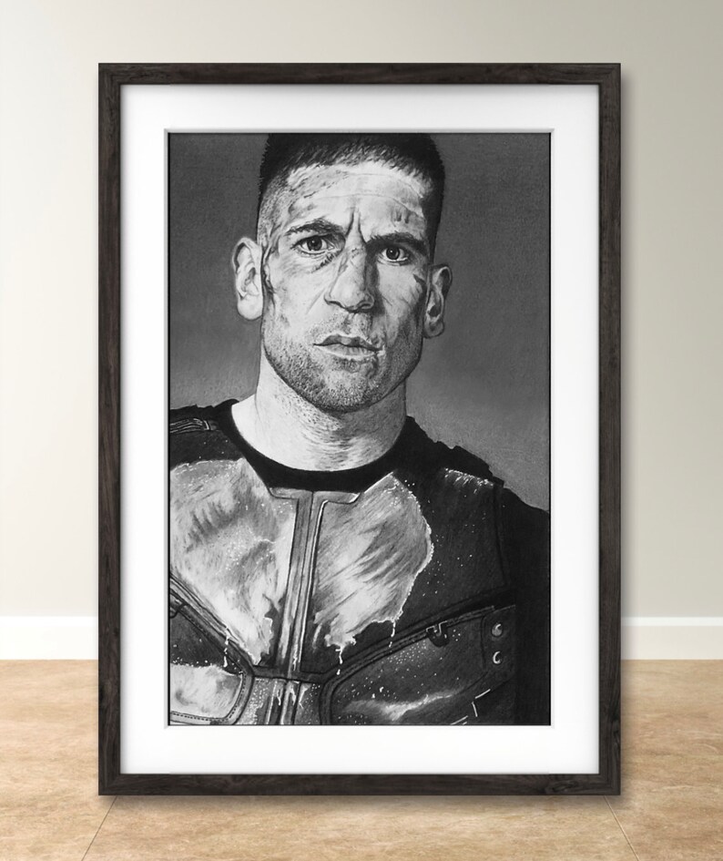 PUNISHER John Bernthal Pencil Drawing Print - Etsy