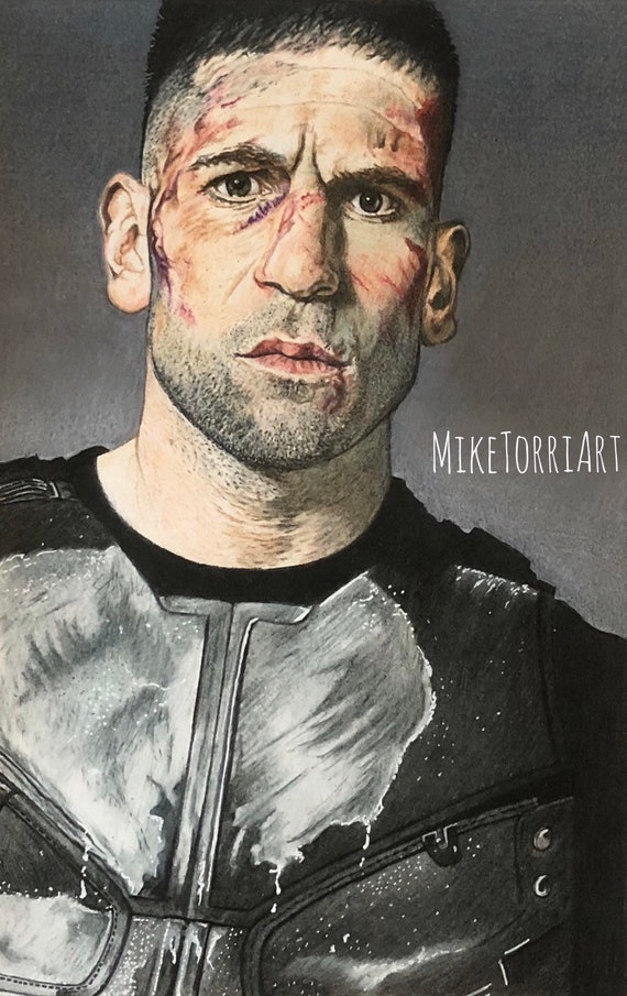 Punisher- Jon Bernthal Color Pencil Drawing Print - Etsy