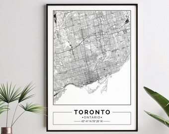 Toronto Map Etsy