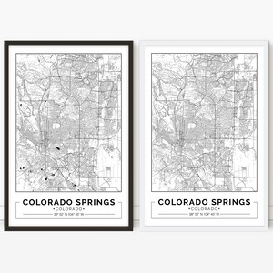 Colorado Springs Colorado City Map Poster Printable - Etsy
