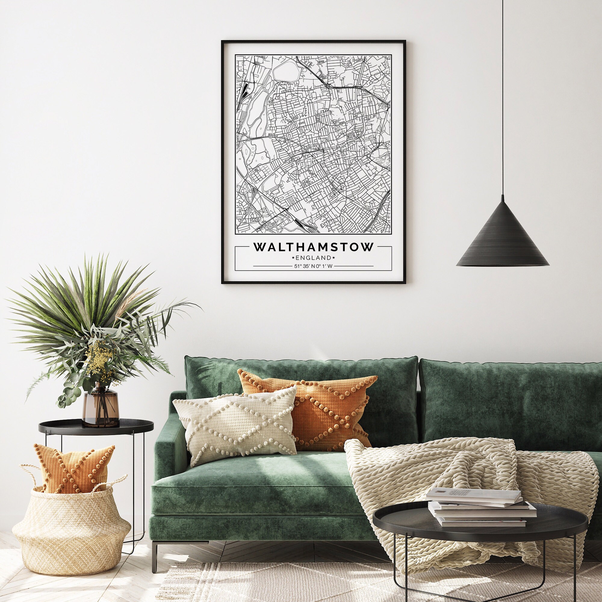 Walthamstow England Walthamstow City map Walthamstow Poster Etsy