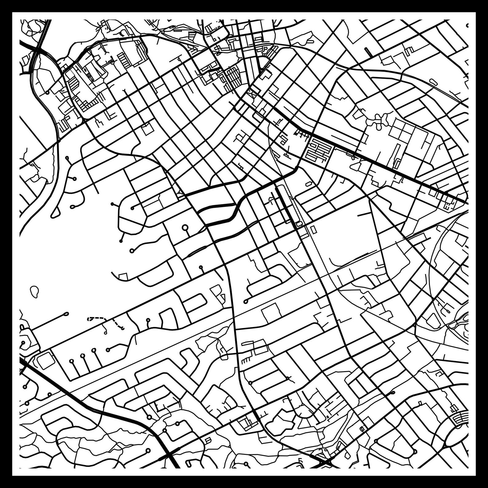 Waterloo Ontario Waterloo City Map Waterloo Poster Waterloo Etsy