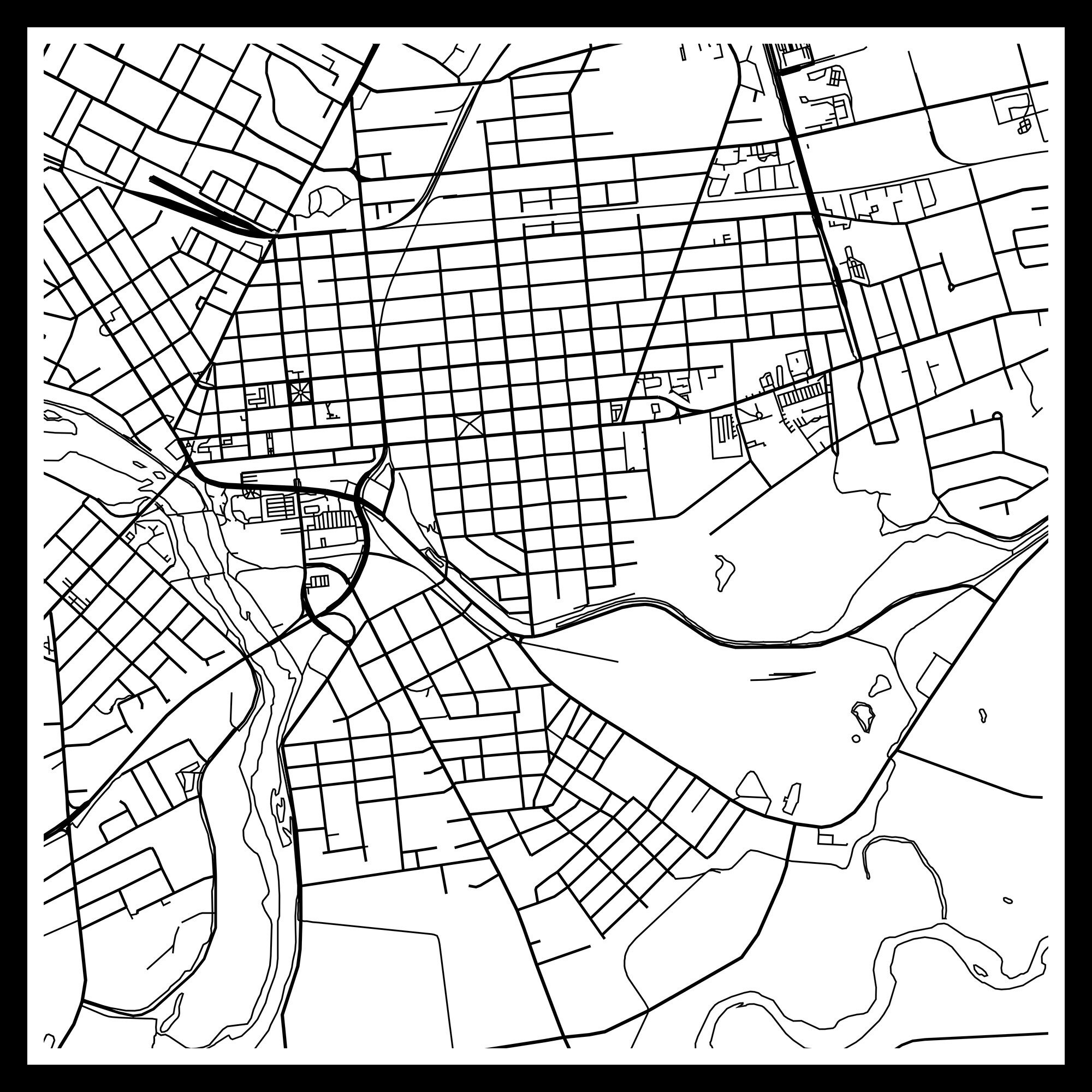 Brantford ON Canada Brantford City map Brantford Poster Etsy