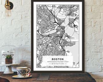 Custom City Map Print Customize the Size and Color Printable | Etsy