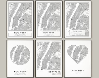 Custom City Map Print, Customize the size and color, Printable map, Wall art