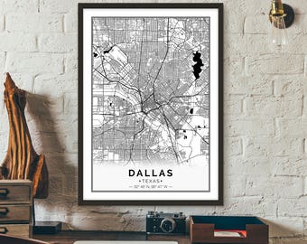 Custom City Map Print Customize the Size and Color Printable | Etsy