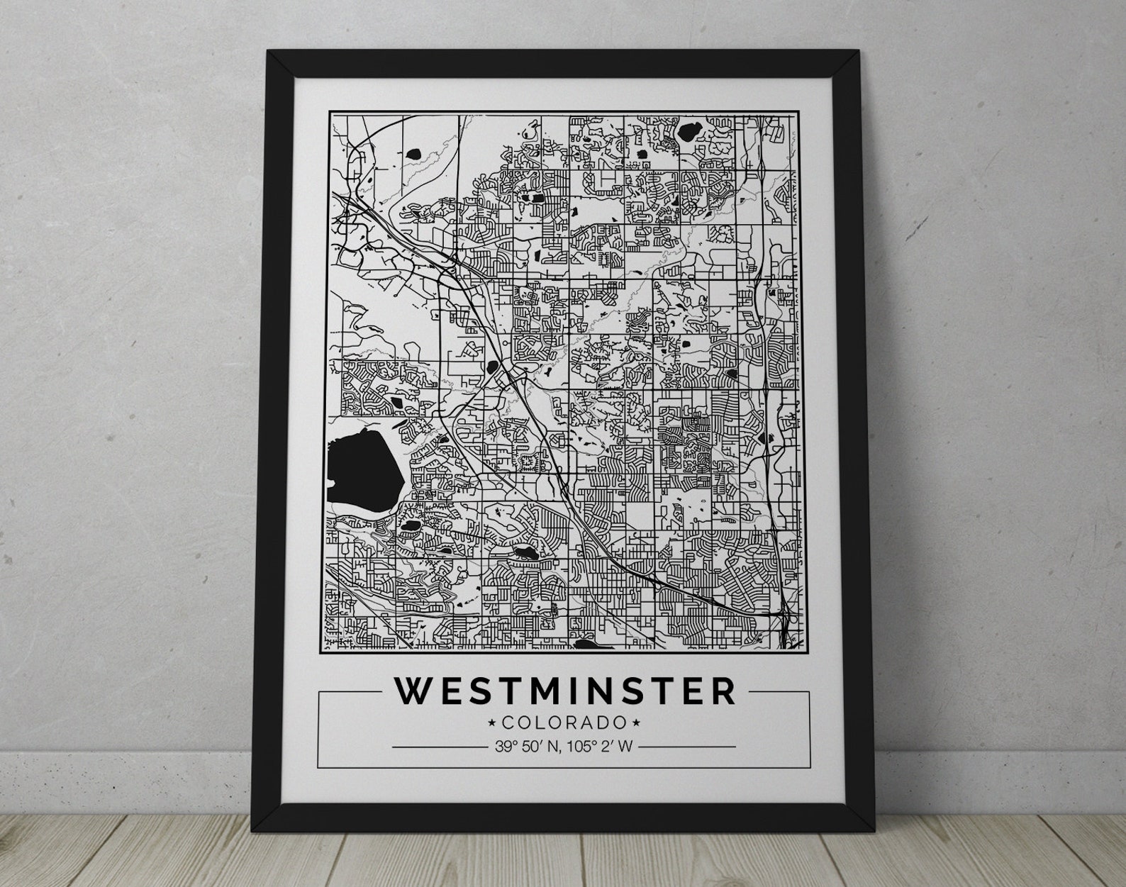 Westminster Colorado City Map Poster Printable Print | Etsy