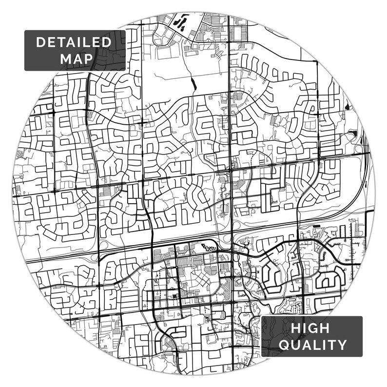 Mississauga Ontario Canada City Map Poster Printable Etsy Canada