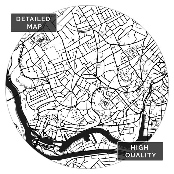 England Poster City map Printable Wall art Street map Bristol Print