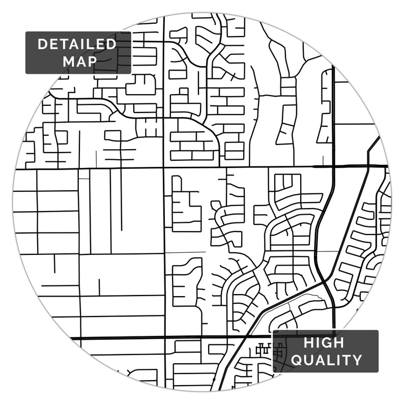 Gilbert Map Arizona City Map Digital Poster Printable Etsy