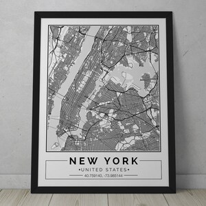 Custom City Map Print Customize the Size and Color Printable - Etsy