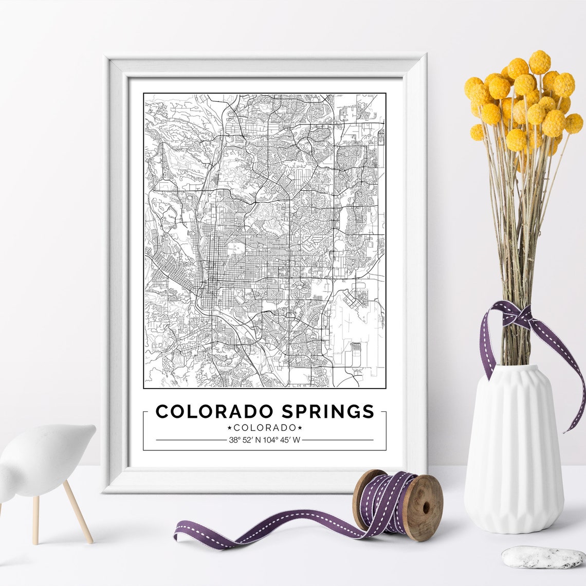 Colorado Springs Colorado City Map Poster Printable - Etsy