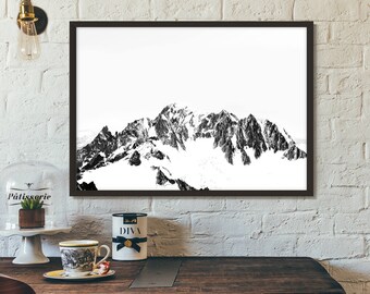 Mountain Poster, Print, Black And White, Poster, Printable, Print, Wall art, Photography Print