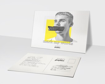 Justin Bieber Postcard