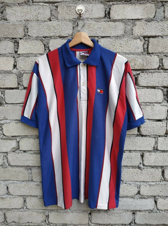 tommy jeans vertical stripe polo shirt