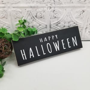 Happy Halloween Wood Sign, Rustic Holiday Decor