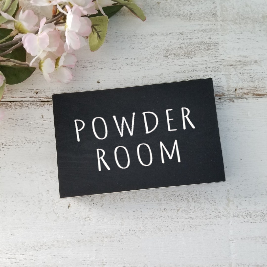 Powder Room Sign, Farmhouse Wood Bathroom Sign - Etsy