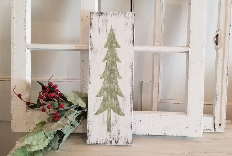 Christmas tree sign, farmhouse Christmas tree, holiday decoration, rustic christmas decor 