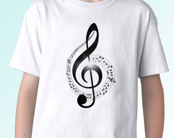 Maglietta con note musicali, maglietta minimalista per amanti della musica, maglietta unisex con grafica artistica per musicisti, insegnante di musica, idea regalo di compleanno e Natale, abbigliamento