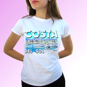 Costa del sol t shirt top tee Christmas Birthday Gift Custom Personalized Patriotic Fashion Graphic Design World Cup Sport Holiday Travel