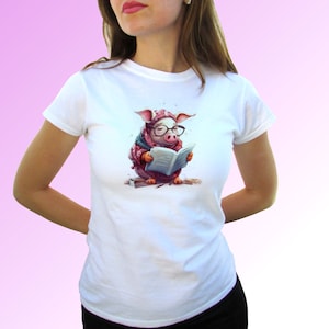 Camiseta de cerdo, camiseta superior, regalo de cumpleaños de Navidad para ella, él, mamá, hombres, mujeres, niños, ropa personalizada, divertida, amantes del arte, diseño gráfico