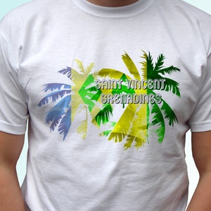 Saint Vincent e Grenadine maglietta top tee Natale regalo di compleanno personalizzato patriottico moda grafica design vacanza viaggio