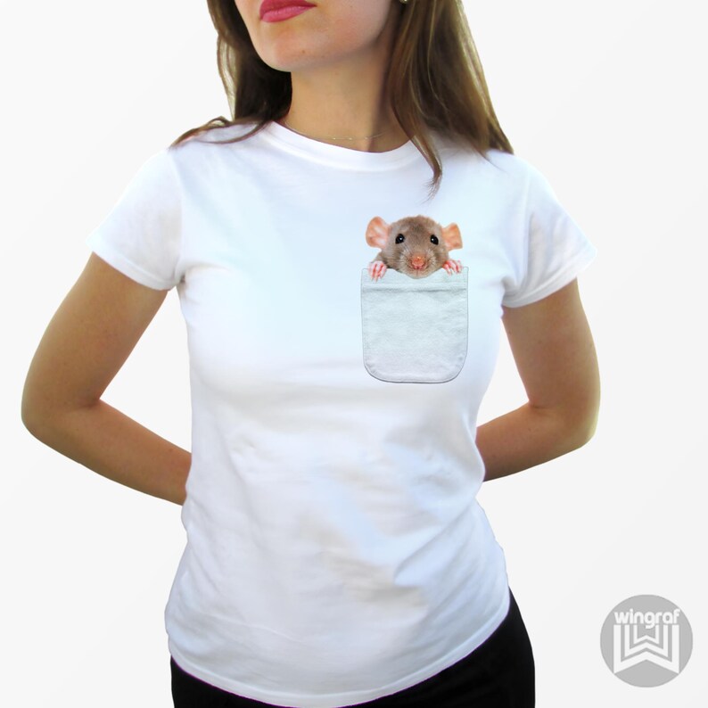 Rat t shirt no2 t shirt Christmas birthday gift cute animal print graphic tee funny wildlife unisex animal lover eco friendly cotton gifts image 2