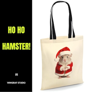 Sac fourre-tout hamster sac fourre-tout Noël cadeau d'anniversaire mode Art Design shopping sac à main écologique vacances à la plage voyage élégant minimaliste