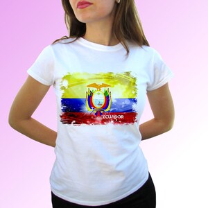 Ecuador T-shirt top T-shirt kerst verjaardagscadeau custom gepersonaliseerd patriottische mode kunst grafisch ontwerp WK sport vakantie reizen reis